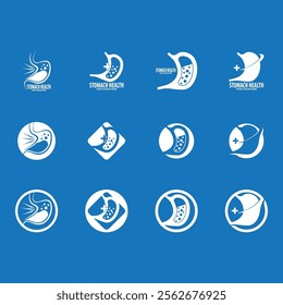 Stomach health Icon and Symbol Template Illustration