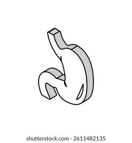 stomach human organ isometric icon vector. stomach human organ sign. isolated symbol illustration