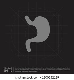 stomach icon - Black Creative Background - Free vector icon
