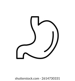 Stomach icon black and white vector sign