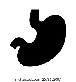 Stomach icon color editable on white background
