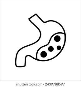 Stomach icon editable stock vector stock