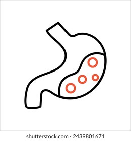Icono de estómago editable stock vector stock