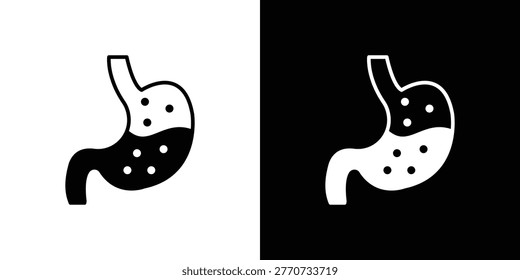 Stomach icon element for designs. EPS10