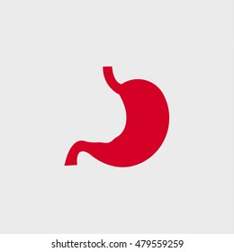 stomach icon, flat design