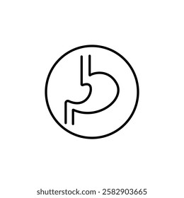 Stomach icon Flat fill set collection