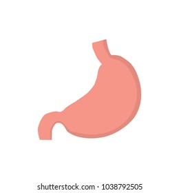 stomach icon in flat style isolated vector illustration on white transparent background