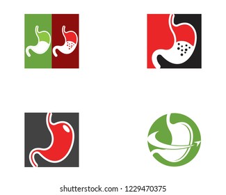 Stomach icon health logo template vector