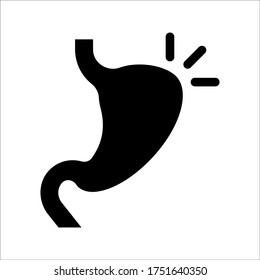 Stomach icon. High quality black icon on white background