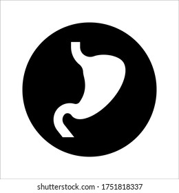 Stomach icon. High quality black icon on white background