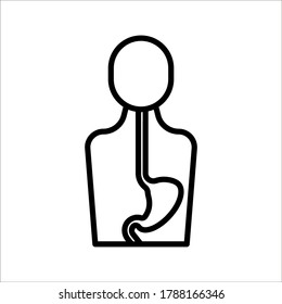 Stomach icon. High quality black icon on white background