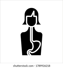 Stomach icon. High quality black icon on white background