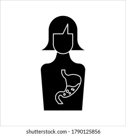 Stomach icon. High quality black icon on white background