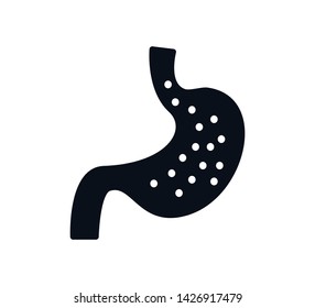 Stomach icon ,human anatomy icon vector illustration