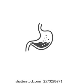 Stomach icon. Human internal organ. Simple flat icon vector. Human digestive organ.