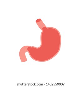 Stomach icon. Human internal organs symbol. Digestive system anatomy. Vector illustration in flat style isolated on white background