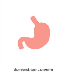 Stomach icon. Human internal organs symbol. Digestive system anatomy. Vector illustration in flat style isolated on white background