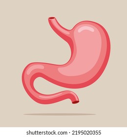 Magensymbol. Symbol für innere menschliche Organe. Anatomie des Verdauungssystems. Gesundheitszeichen Design-Element für Gastroenterologie, Medizin, Biologie.
