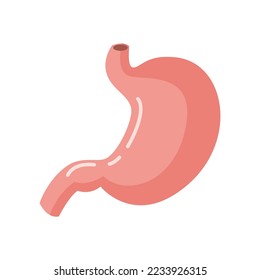 Magensymbol. Symbol für innere menschliche Organe. Anatomie des Verdauungssystems. Vektorgrafik auf flachem Hintergrund einzeln auf weißem Hintergrund
