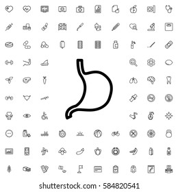 Stomach Icon Illustration Isolated Vector Sign Symbol. Health Icons Set.