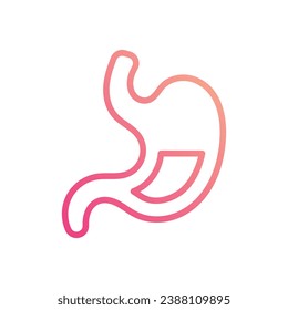 Stomach icon isolate white background vector stock illustration.
