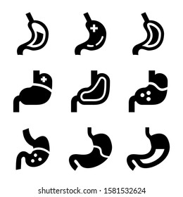 stomach icon isolated sign symbol vector illustration - Collection of high quality black style vector icons
