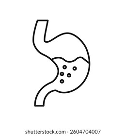 Stomach icon isolated. simple vector icon on white background