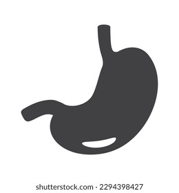 Icono de Stomach ilustración vectorial aislada en fondo blanco.