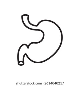 Stomach icon line art vector