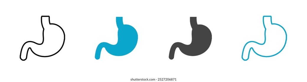 stomach icon Line graphics illustration