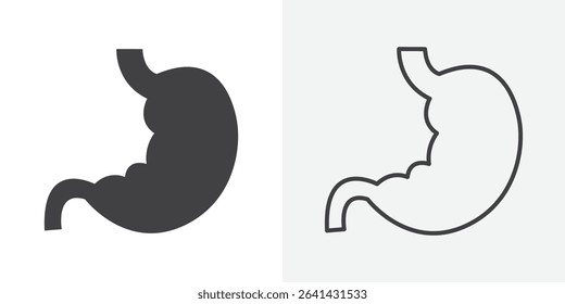 Stomach icon Line graphics illustration
