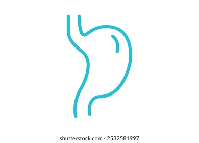 Stomach icon. line icon style. icon related to medical. health elements vector illustration