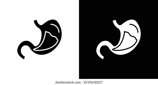 Stomach icon linear logo isolated