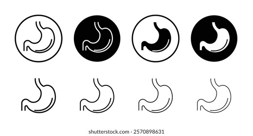 Stomach icon linear logo isolated