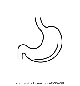 Stomach icon linear logo isolated