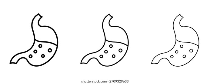Stomach icon linear style sign for mobile concept and web design.