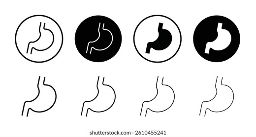 Stomach icon logo set vector