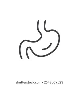 Ícone de estômago Símbolo de logotipo conjunto de contornos