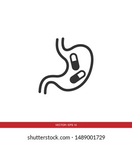 Stomach Icon logo Vector Illustration