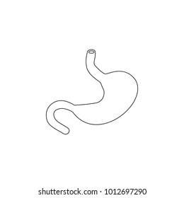 stomach icon. Medecine Element for mobile concept and web apps. Thin line  icon for website design and development, app development. Premium icon on white background