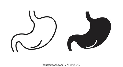 Stomach icon for mobile app, editable designs