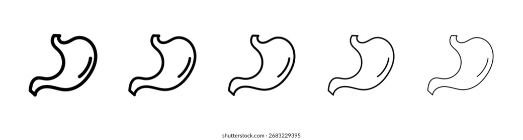 Stomach icon for mobile concept and web design.