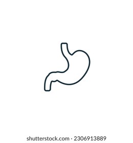 Stomach icon. Monochrome simple sign from anatomy collection. Stomach icon for logo, templates, web design and infographics.