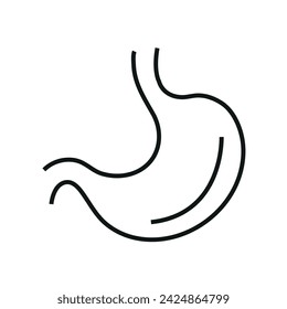 stomach icon on white back