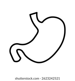  Stomach icon on white background