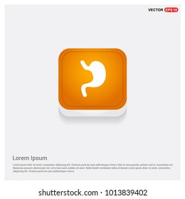 stomach icon Orange Abstract Web Button
