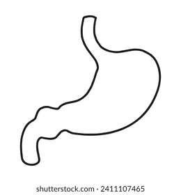 Stomach icon. Outline illustration of stomach vector icon. Suitable for Healthcare Content