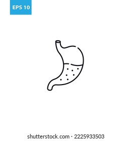 Esquema de icono de Stomach Ilustración del vector