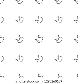 stomach icon pattern seamless white background. Editable outline stomach icon. stomach icon pattern for web and mobile.