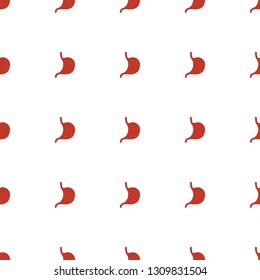 stomach icon pattern seamless white background. Editable filled stomach icon. stomach icon pattern for web and mobile.